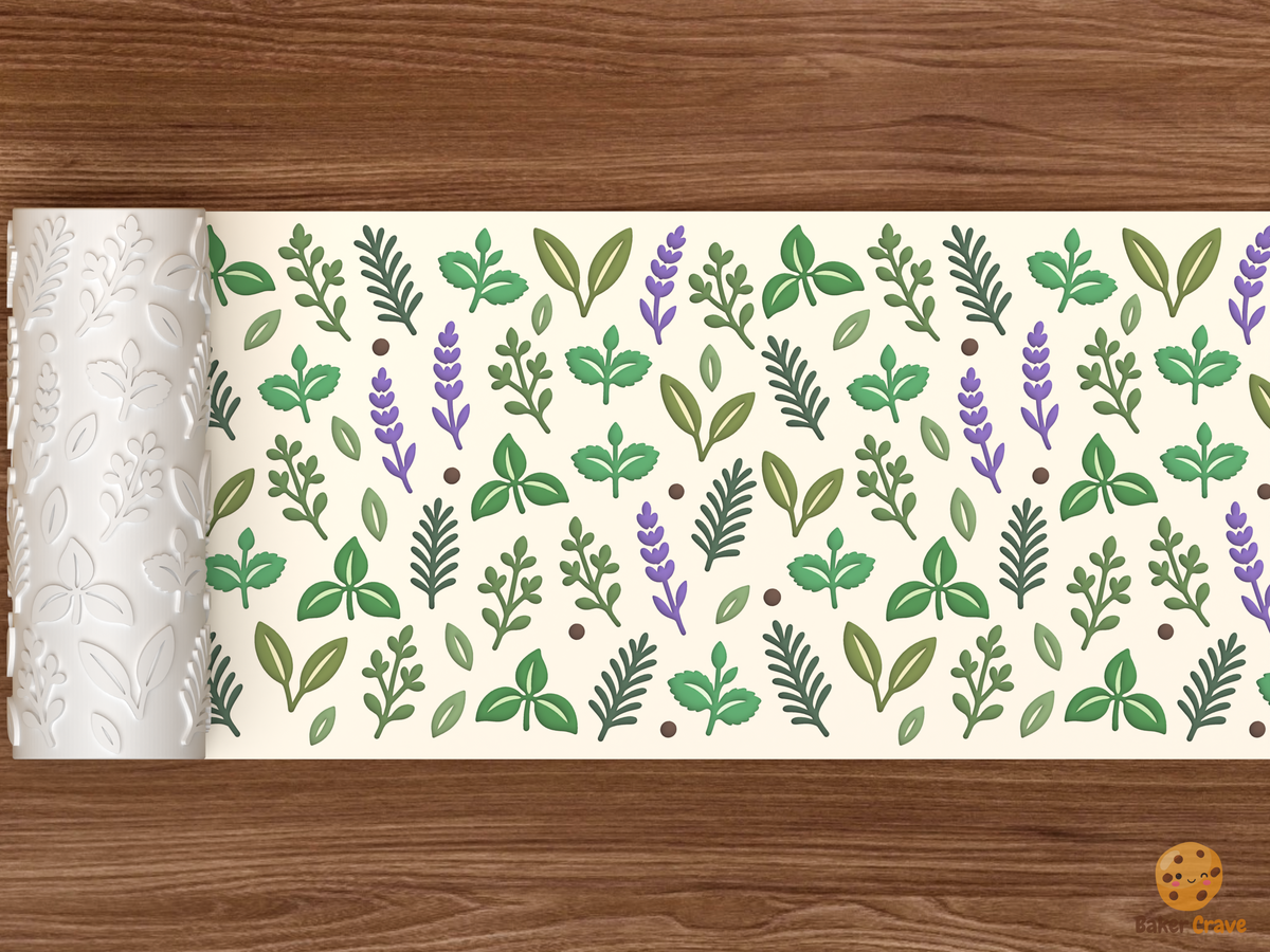 Lavender Culinary Herbs Textured Roller STL File