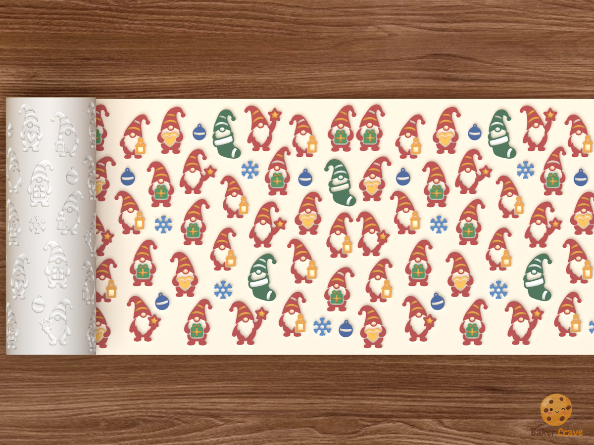 Holiday Gnome Friends Textured Roller STL File