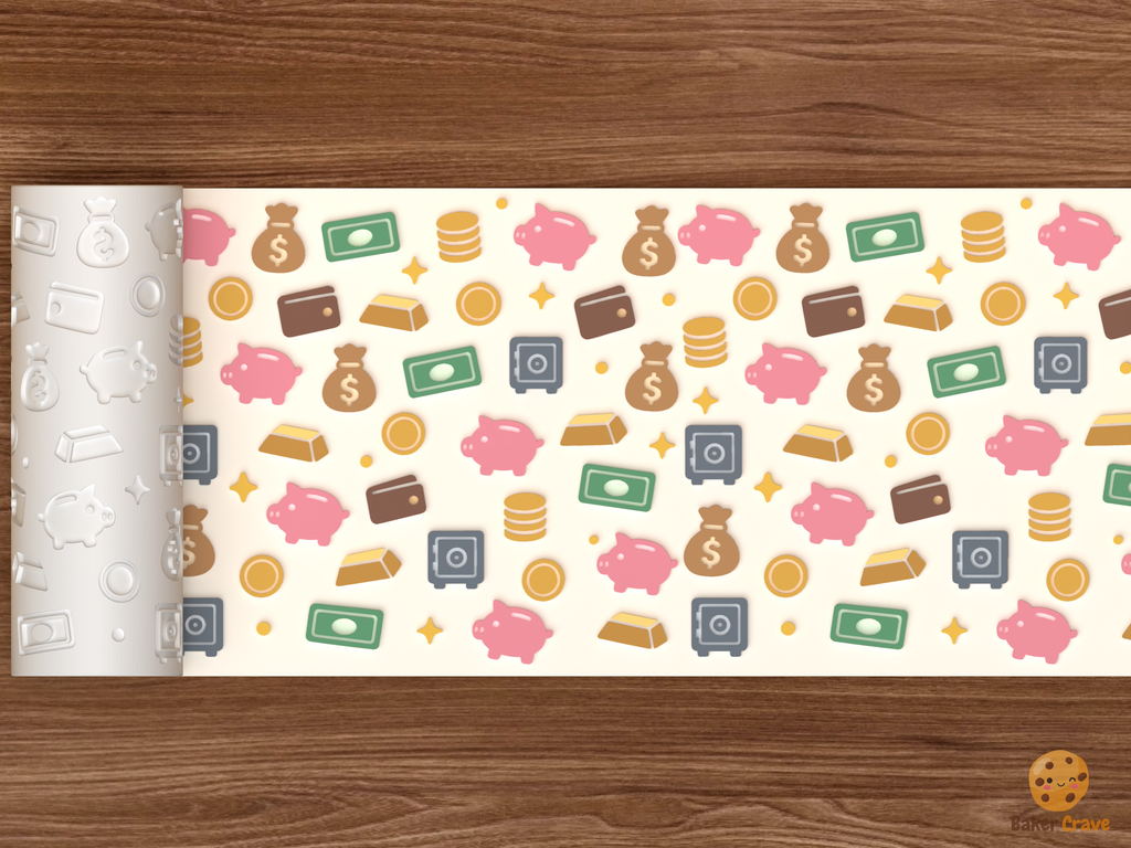 Money Piggy Bank Savings Textured Roller STL File