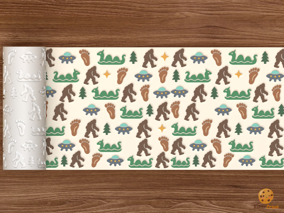 Bigfoot Cryptid Trail Textured Roller STL File