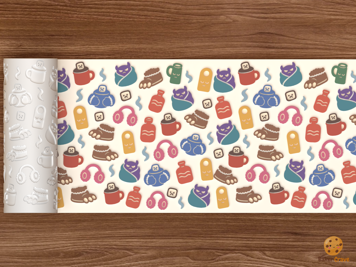 Grumpy Monster Hot Cocoa Hibernation Textured Roller