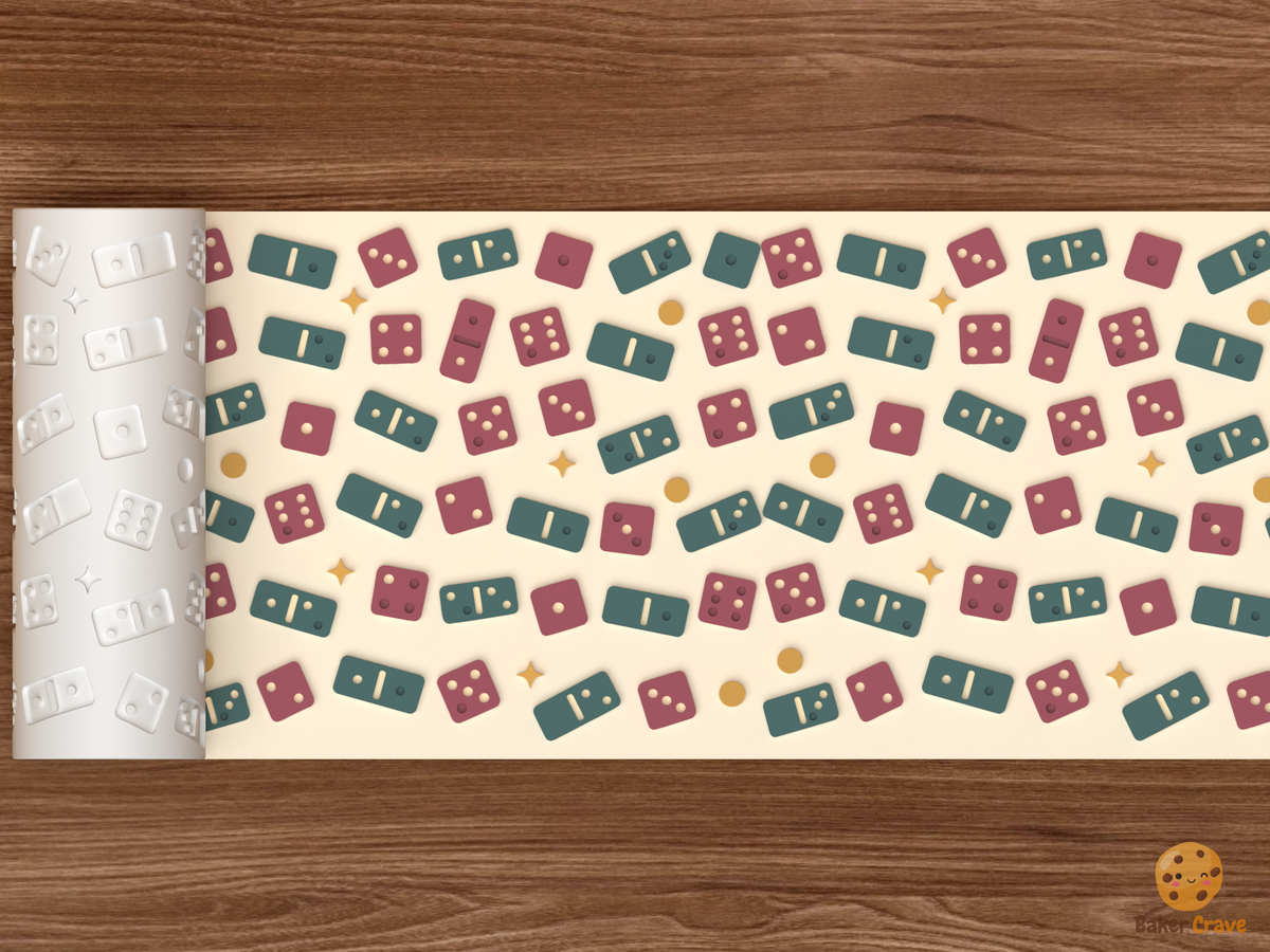 Dice Domino Game Night Textured Roller