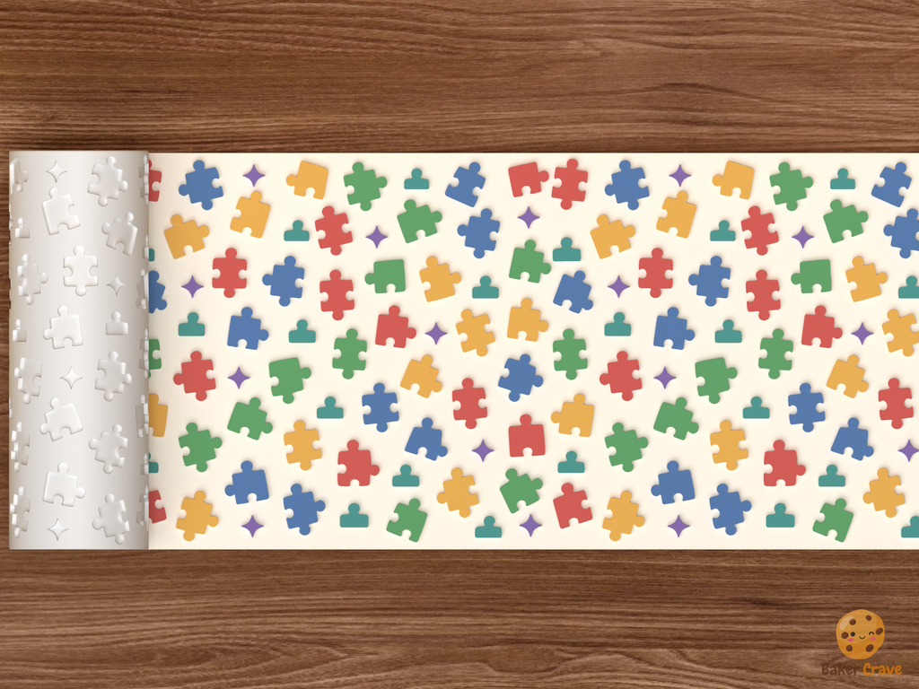 Jigsaw Puzzle Pieces Textured Roller STL File