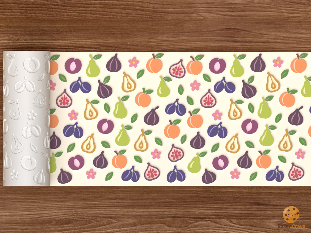 Orchard Peaches Pears Figs Textured Roller STL File