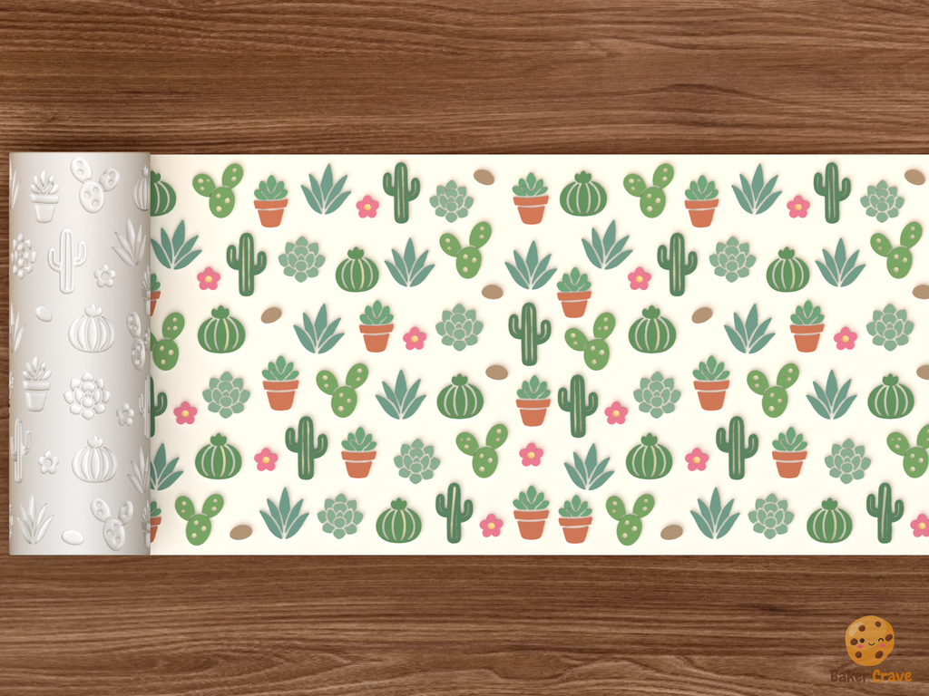 Desert Cactus Succulent Textured Roller STL File
