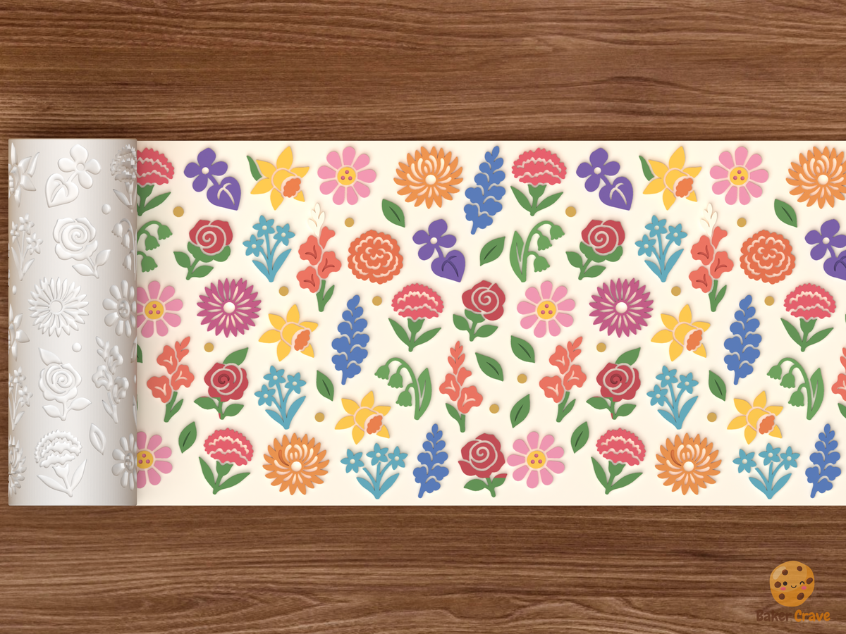 Birth Month Flowers Textured Roller