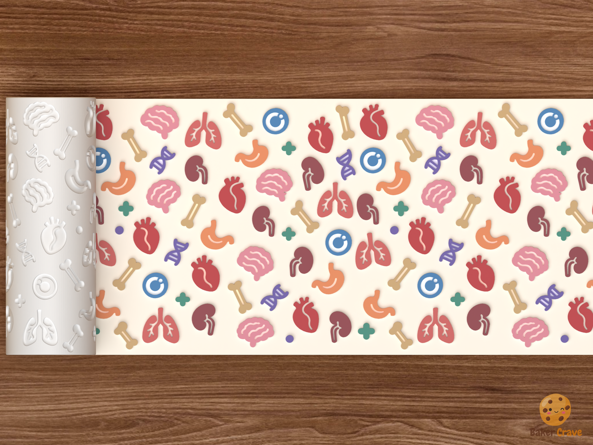 Human Anatomy Organs Textured Roller