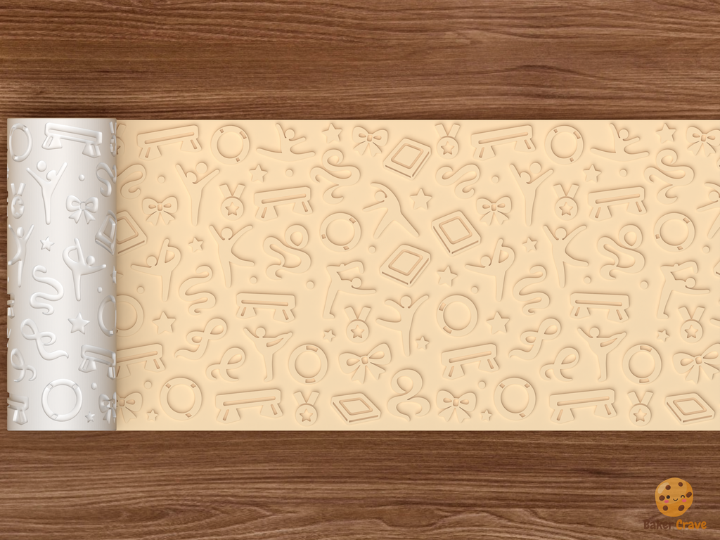 Gymnastics Stars Textured Roller STL File