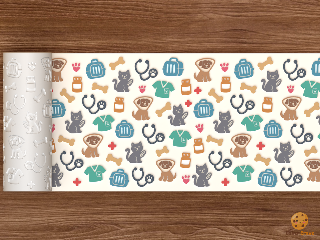 Veterinary Clinic Pet Care Textured Roller STL File