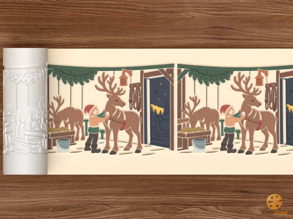 Reindeer Stable Prep Night Textured Roller