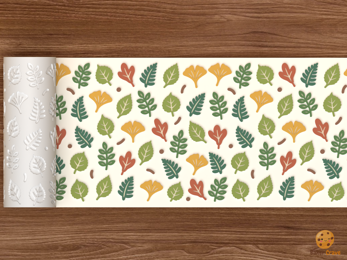 Botanical Leaf Specimens Textured Roller STL File