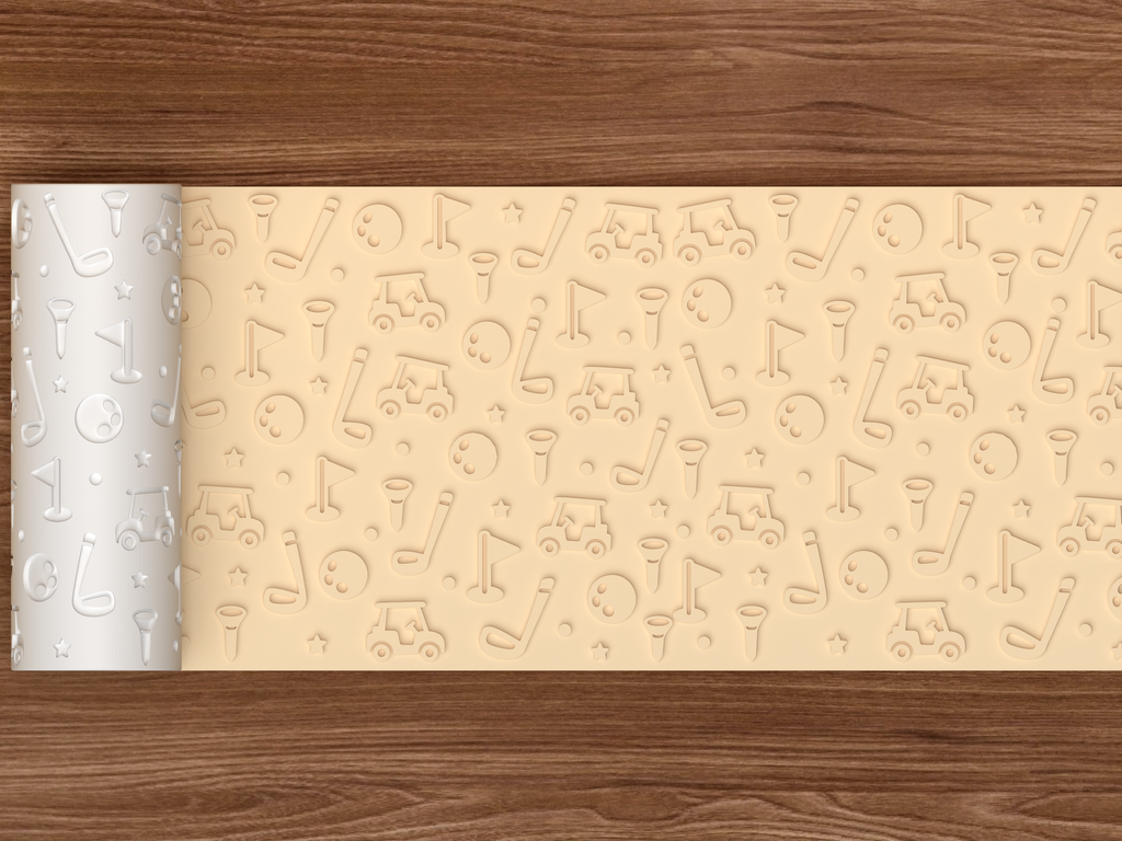 Golf Course Textured Roller STL File - 02 wide shot emboss