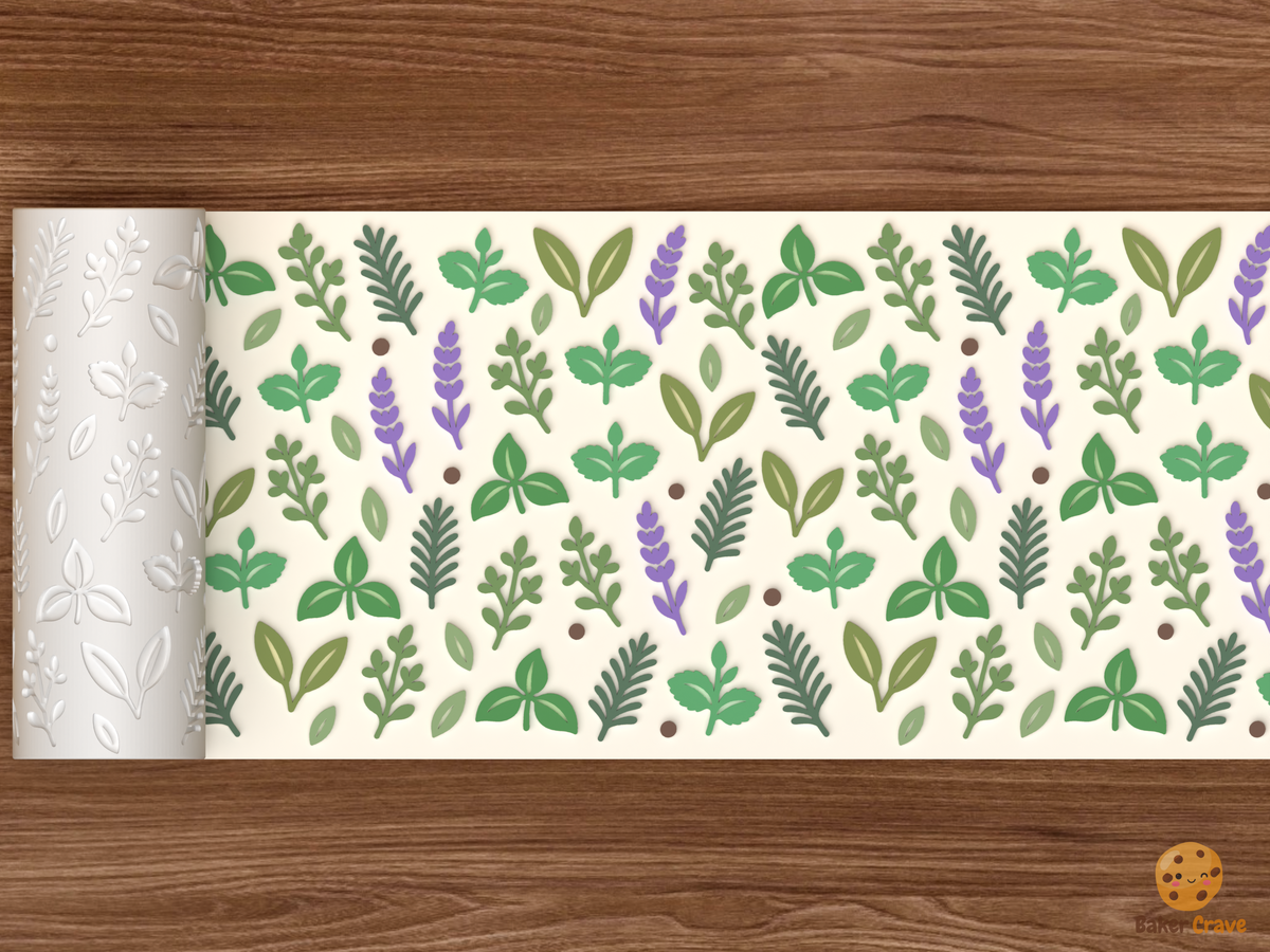 Lavender Culinary Herbs Textured Roller STL File