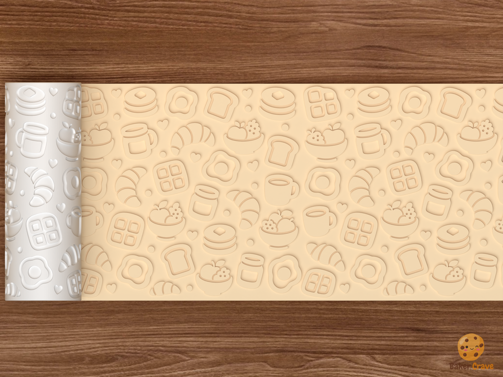 Breakfast Brunch Textured Roller STL File
