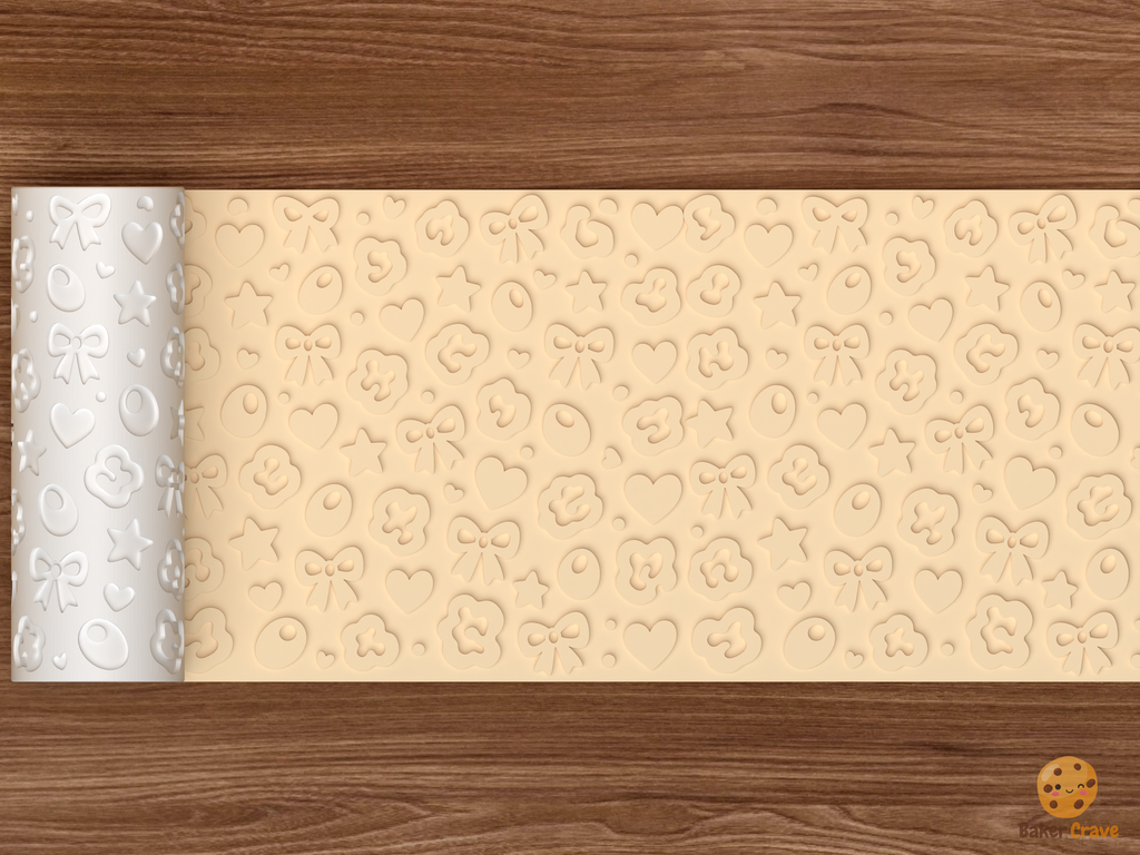 Leopard Fashion Textured Roller STL File - 02 wide shot emboss