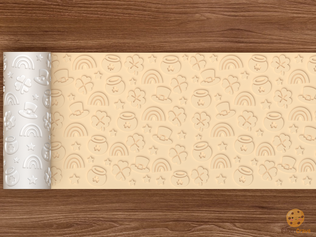St Patrick's Day Textured Roller STL File