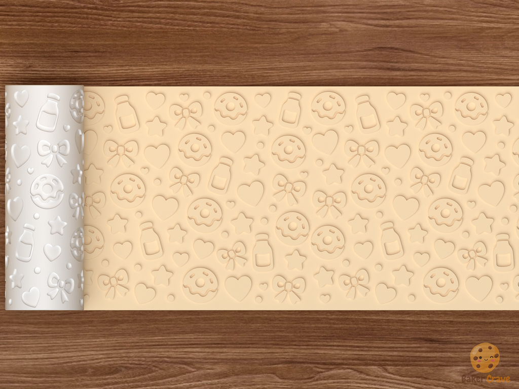 Sweet Treats Textured Roller STL File - 02 wide shot emboss