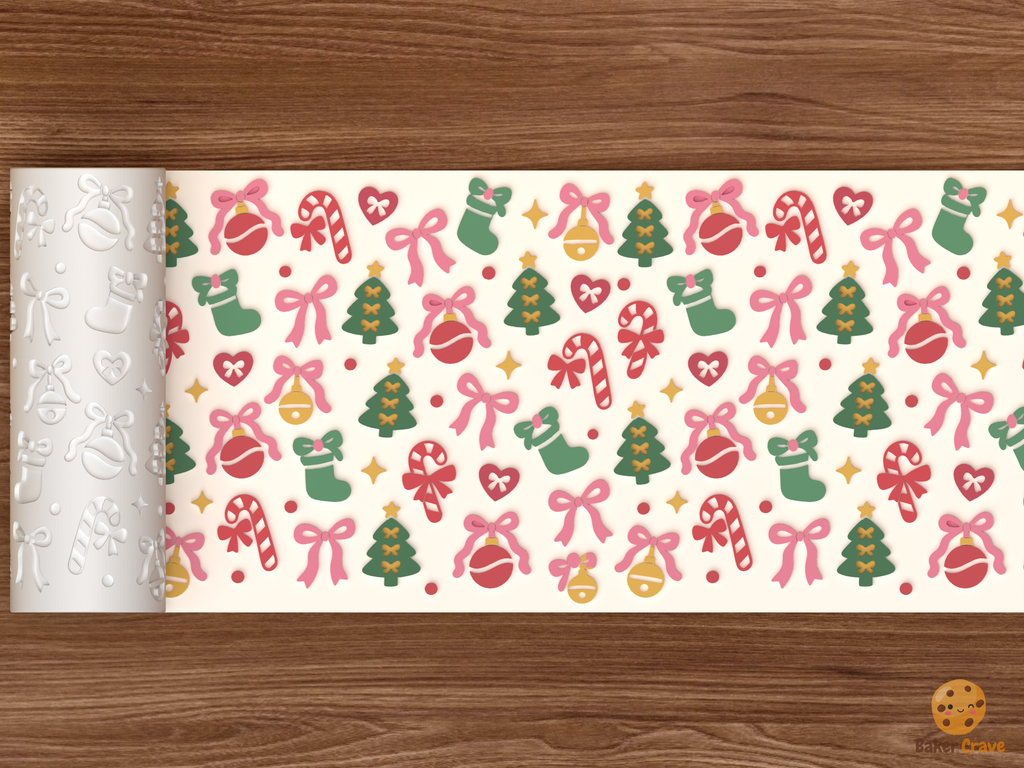 Coquette Bow Christmas Textured Roller STL File