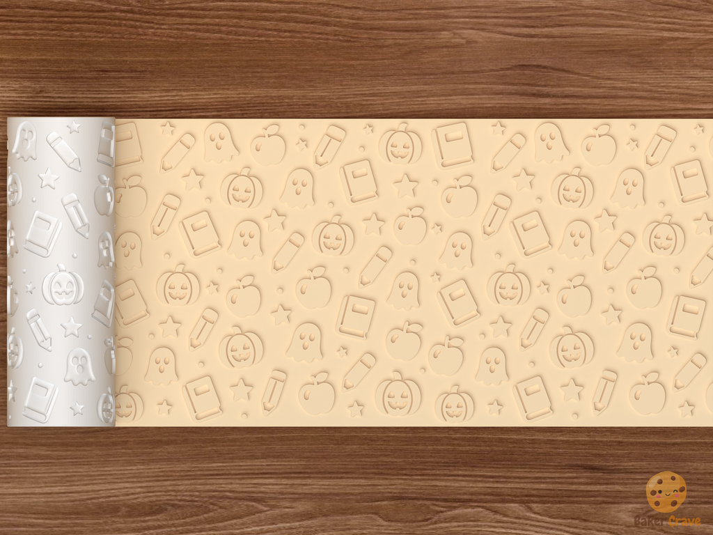 Halloween School Textured Roller STL File