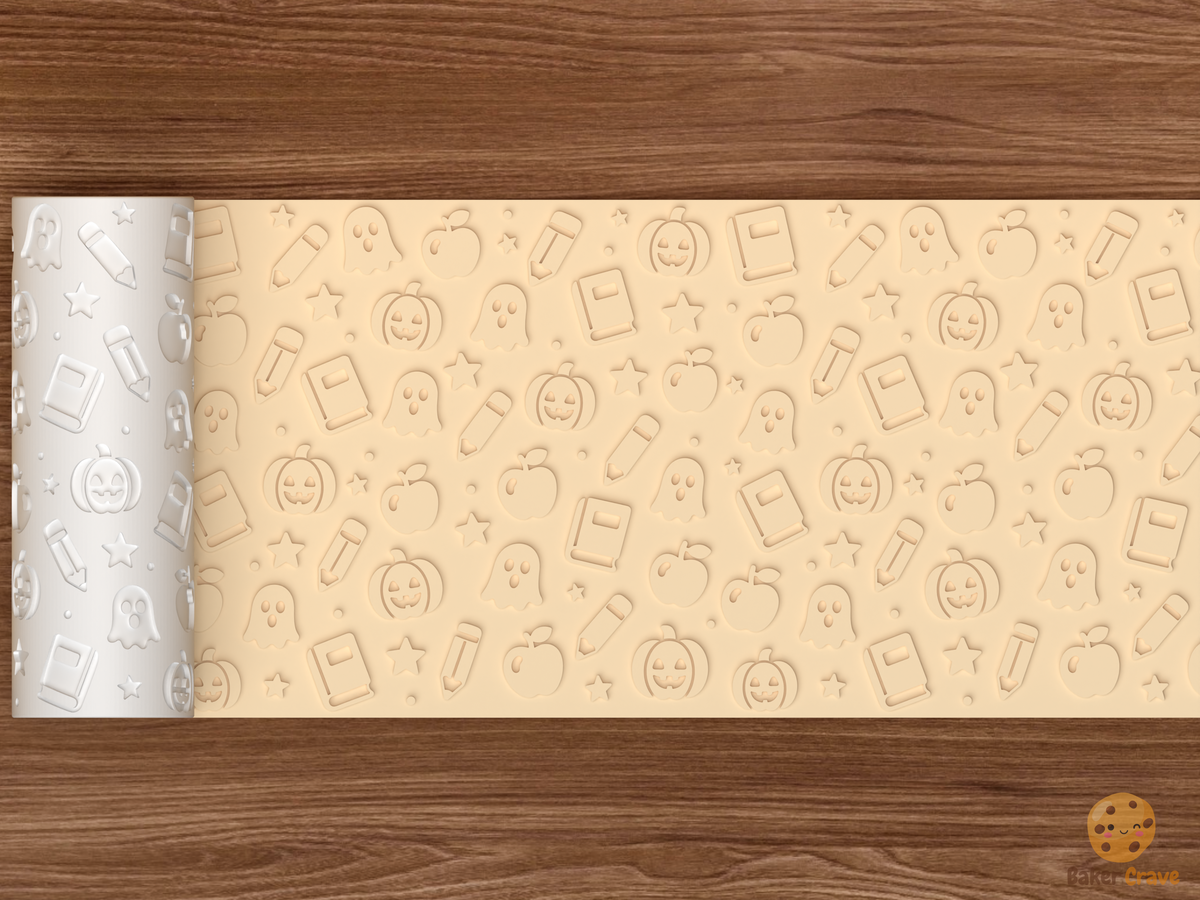 Halloween School Textured Roller STL File