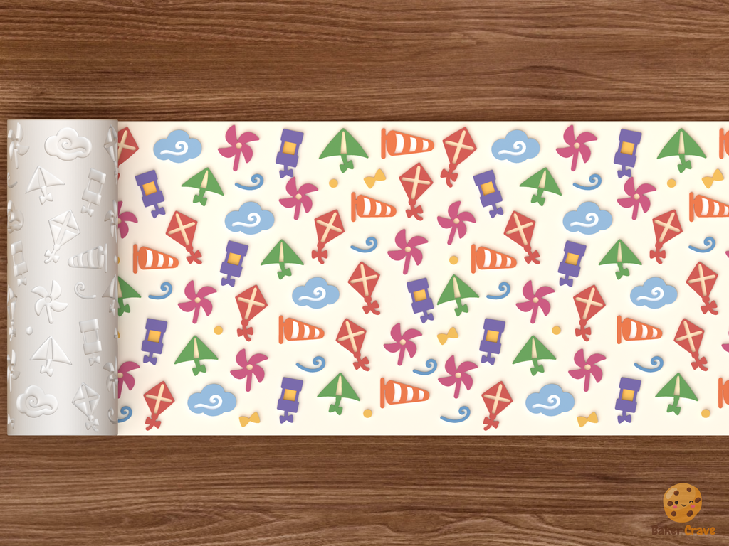 Kites Pinwheels Windy Day Textured Roller STL File