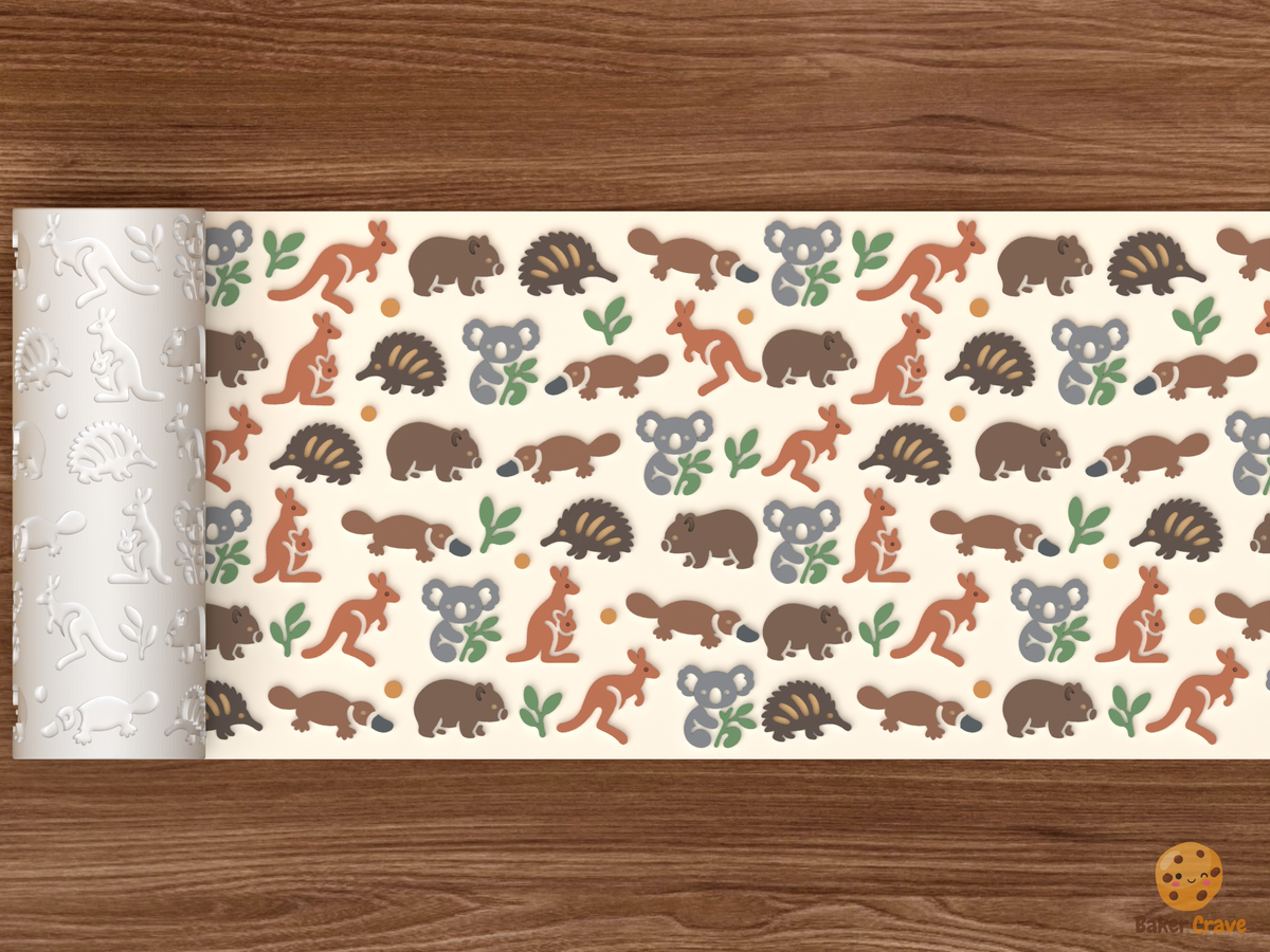 Australian Animals Textured Roller STL File