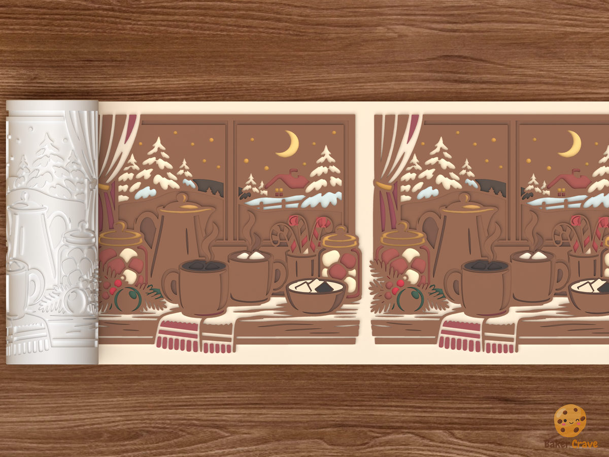 Hot Cocoa Window Bar Textured Roller