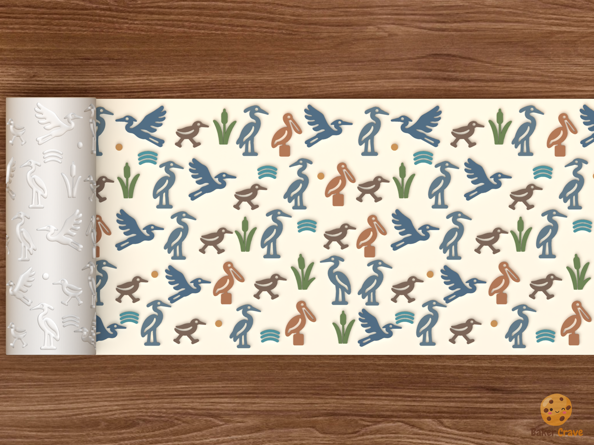 Coastal Wading Birds Textured Roller STL File
