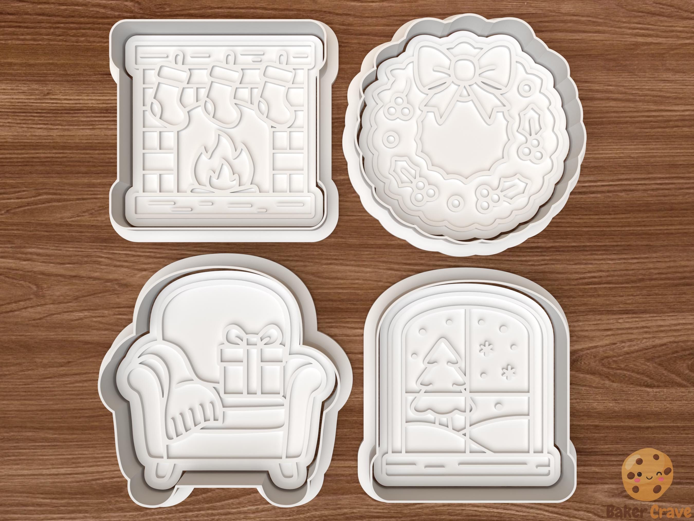 Christmas Cozy Home Cookie Cutter Set STL File