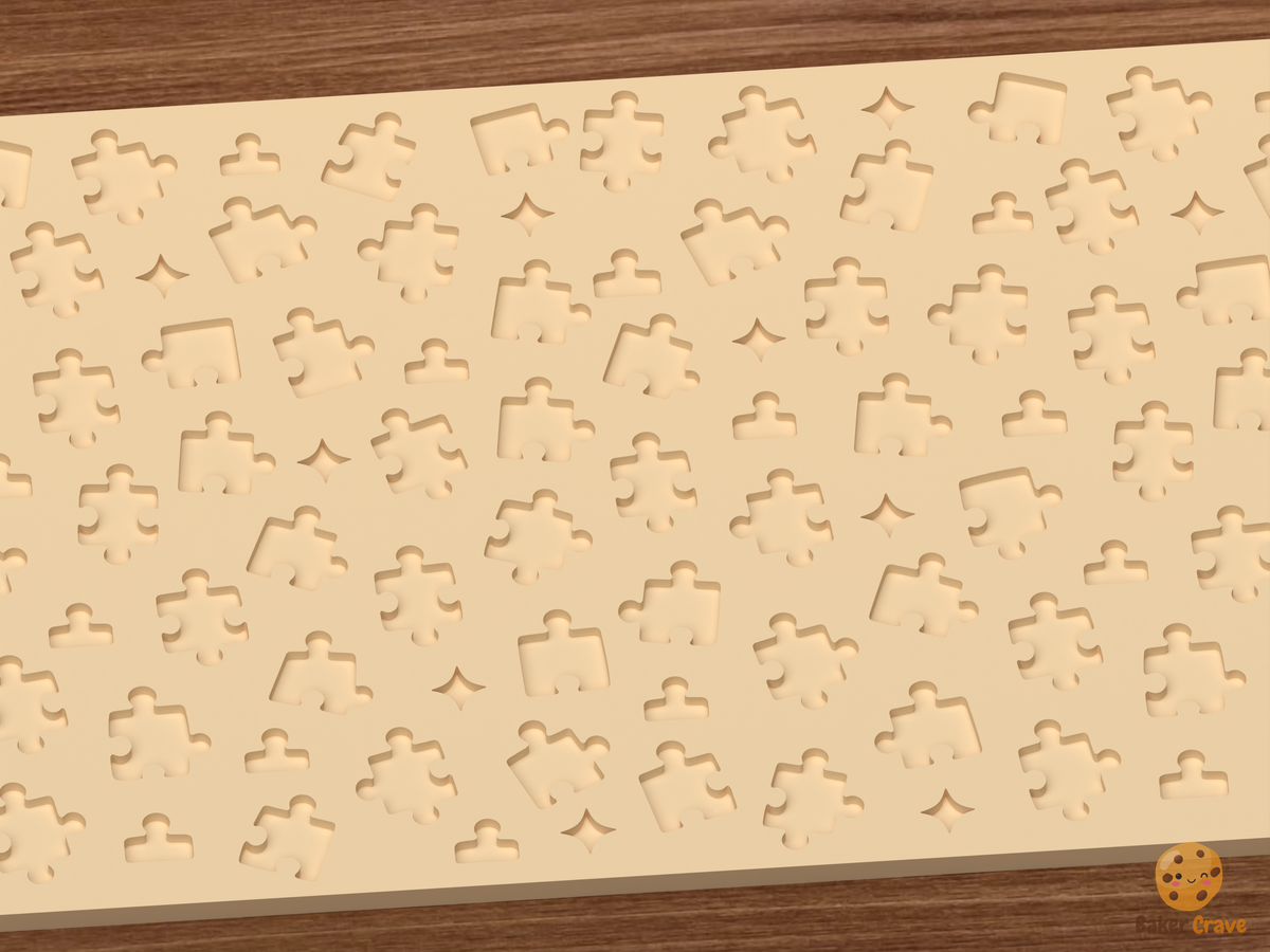 Jigsaw Puzzle Pieces Textured Roller