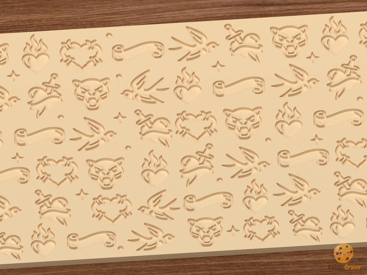 Traditional Tattoo Flash Textured Roller