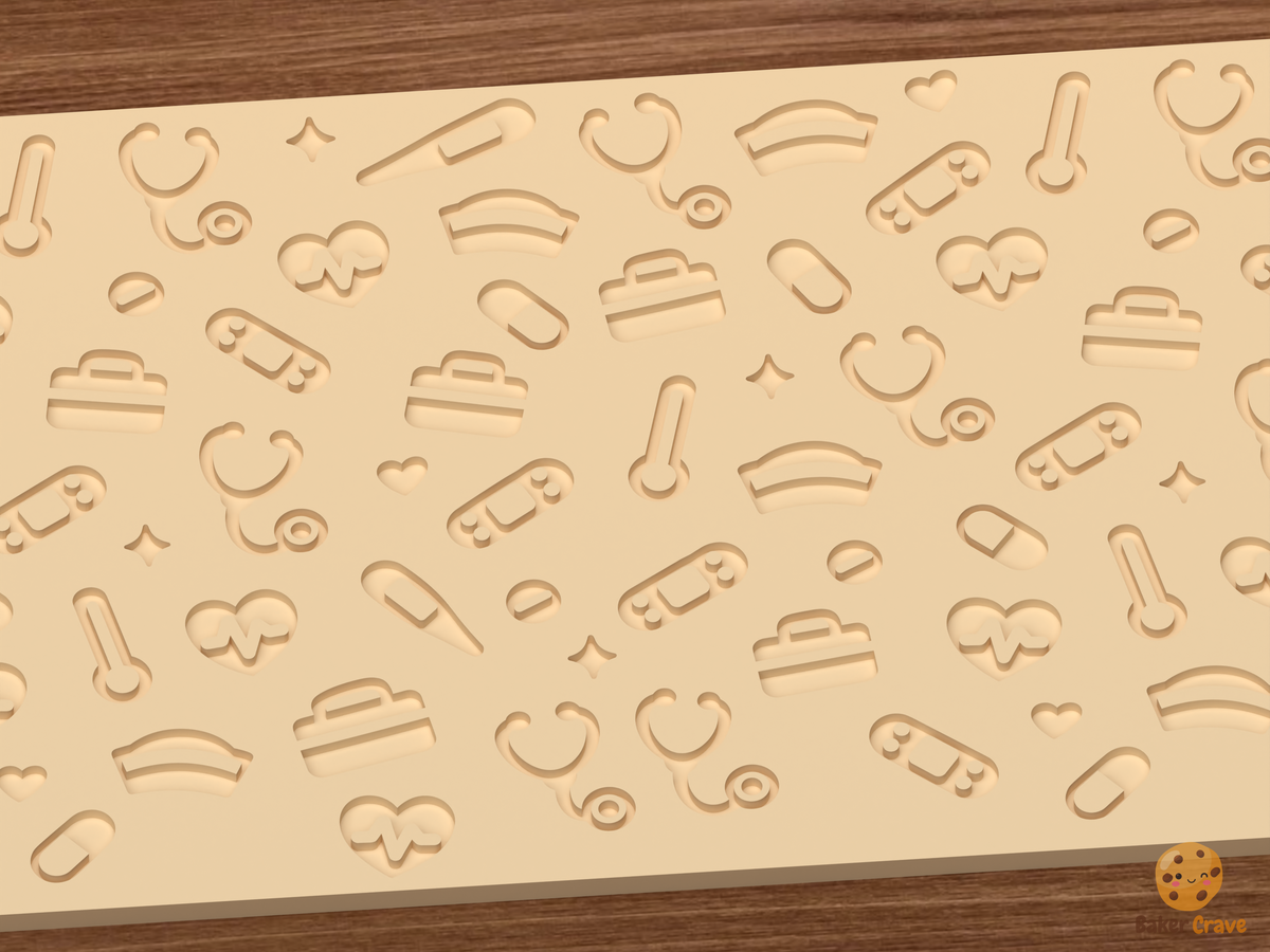 Nurse Medical Heroes Textured Roller STL File