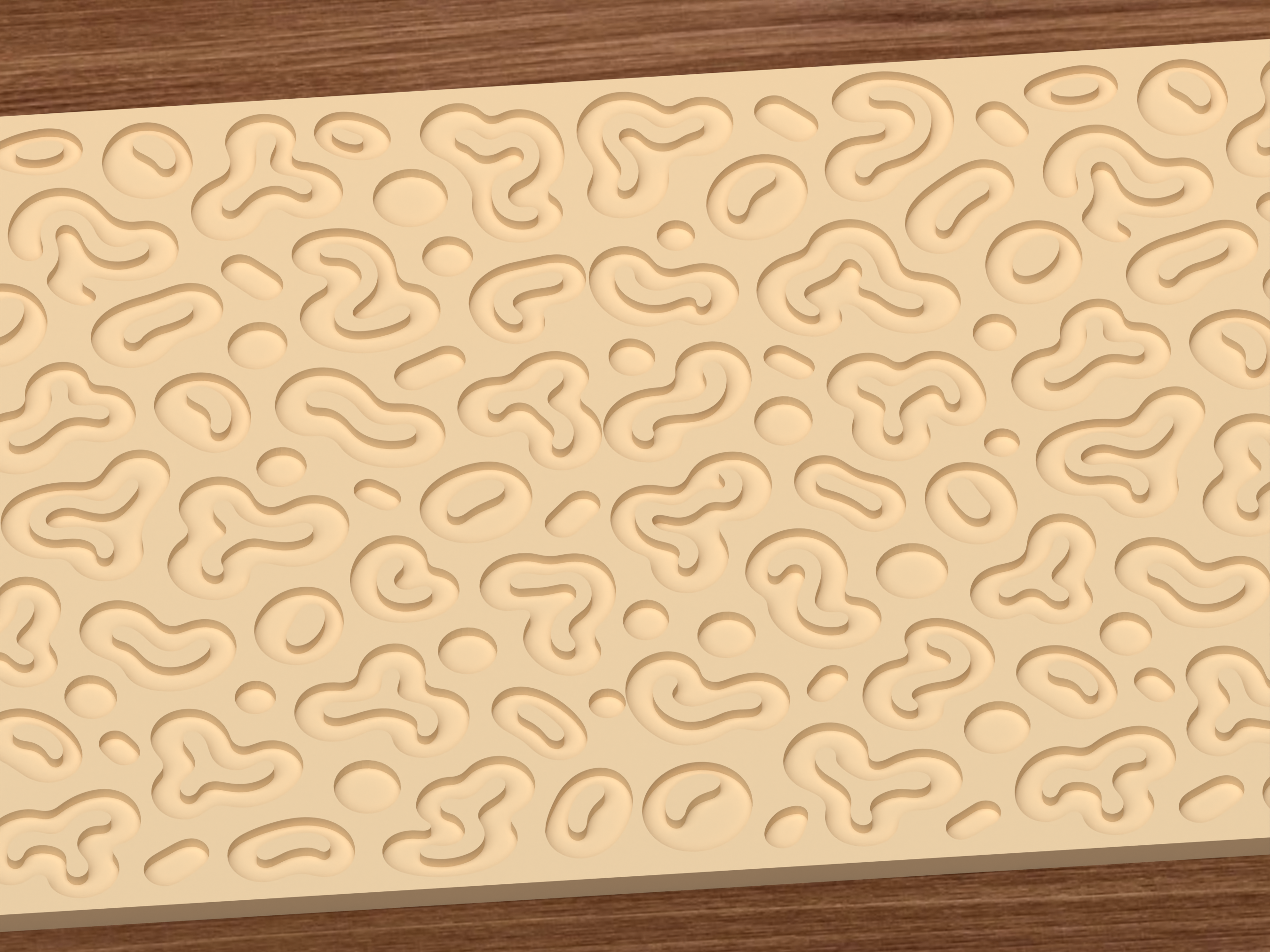 Abstract Amoeba Blob Textured Roller STL File - 03 close detail deboss