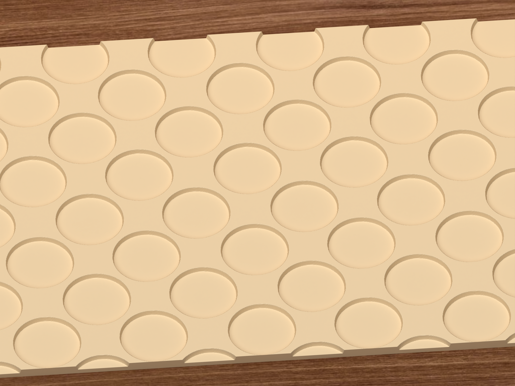 Oversized Polka Dot Textured Roller STL File - 03 close detail deboss