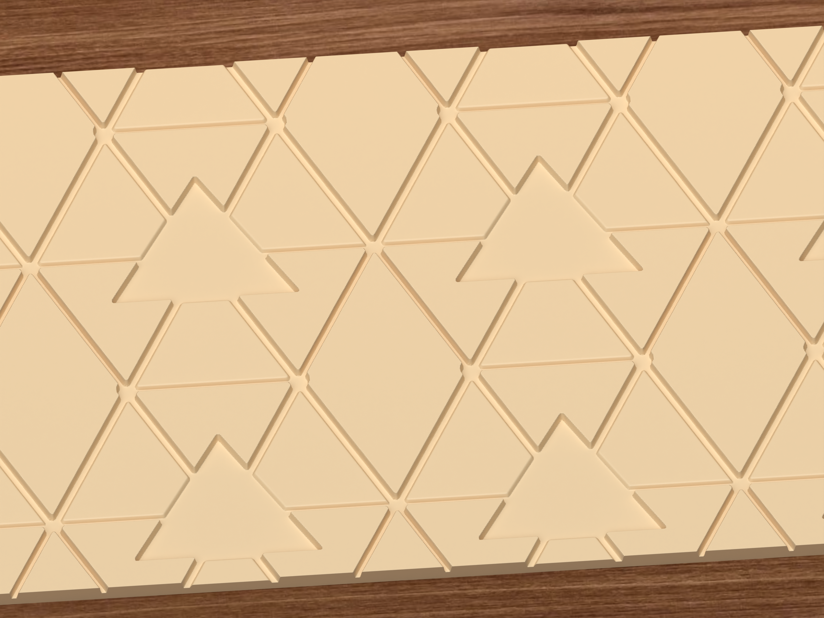Bold Tribal Triangle Textured Roller STL File - 03 close detail deboss