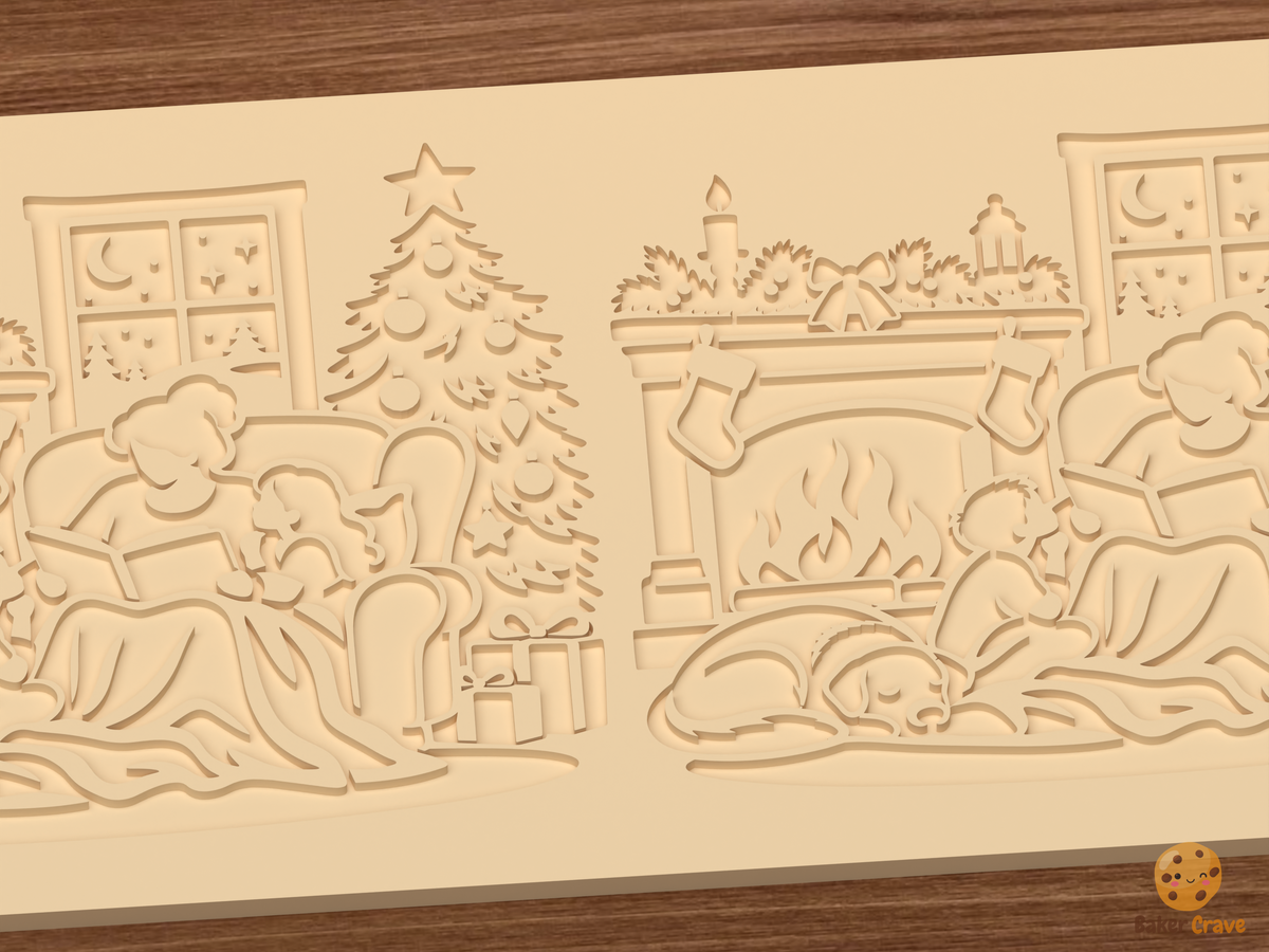 Christmas Eve Hearth Storytime Textured Roller