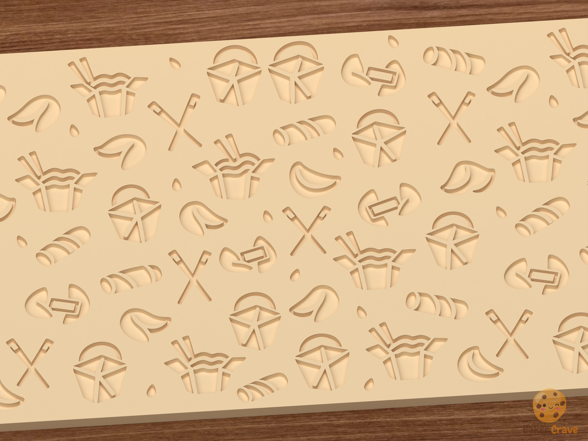 Chinese Takeout Fortune Cookies Textured Roller