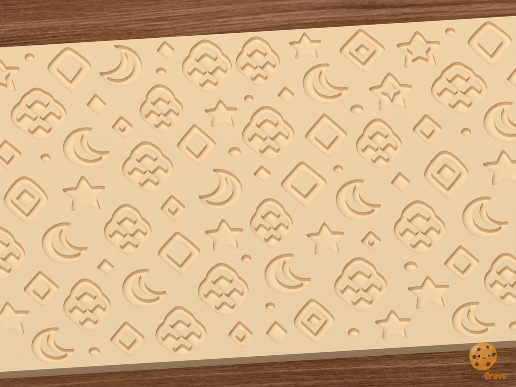 Snake Skin Geometric Textured Roller STL File - 03 close detail deboss
