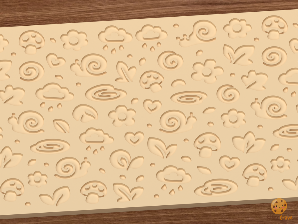 Snail Garden Textured Roller STL File