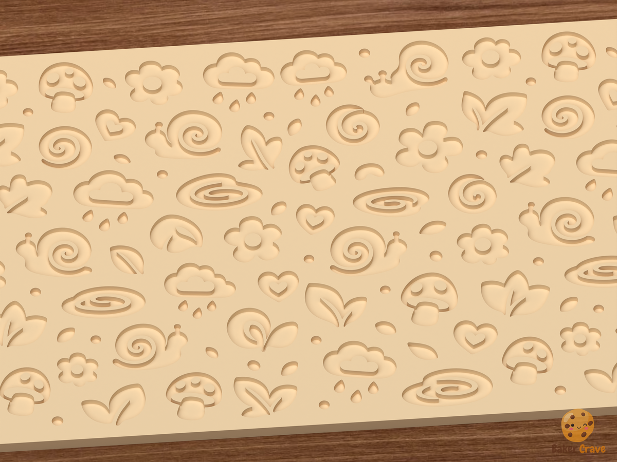 Snail Garden Textured Roller STL File