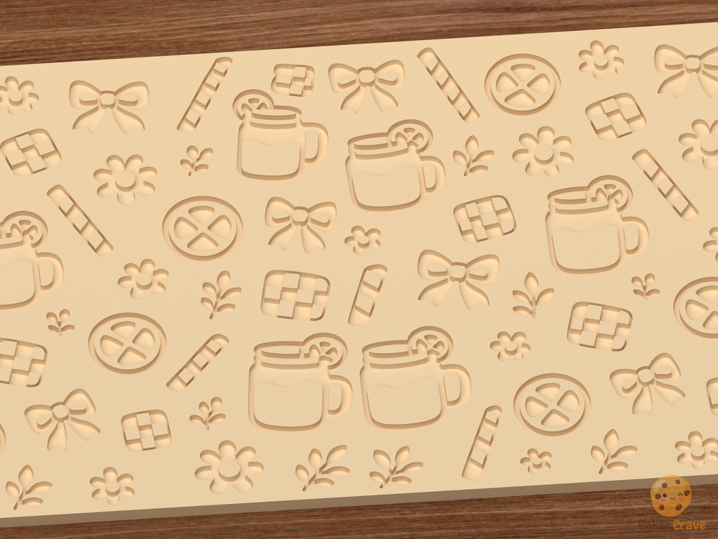 Summer Lemonade Picnic Textured Roller STL File