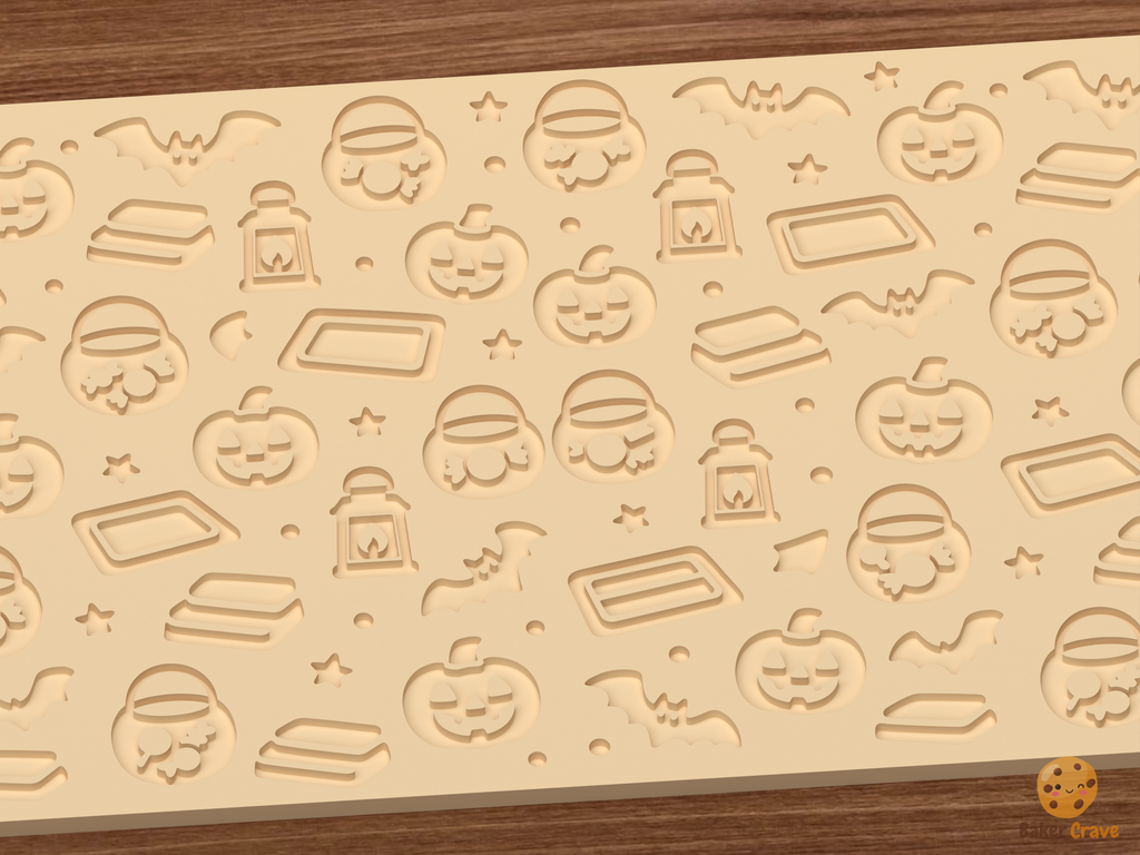 Trick Or Treat Doorstep Textured Roller STL File