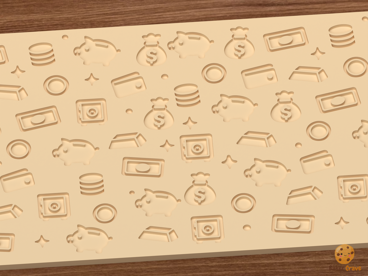 Money Piggy Bank Savings Textured Roller