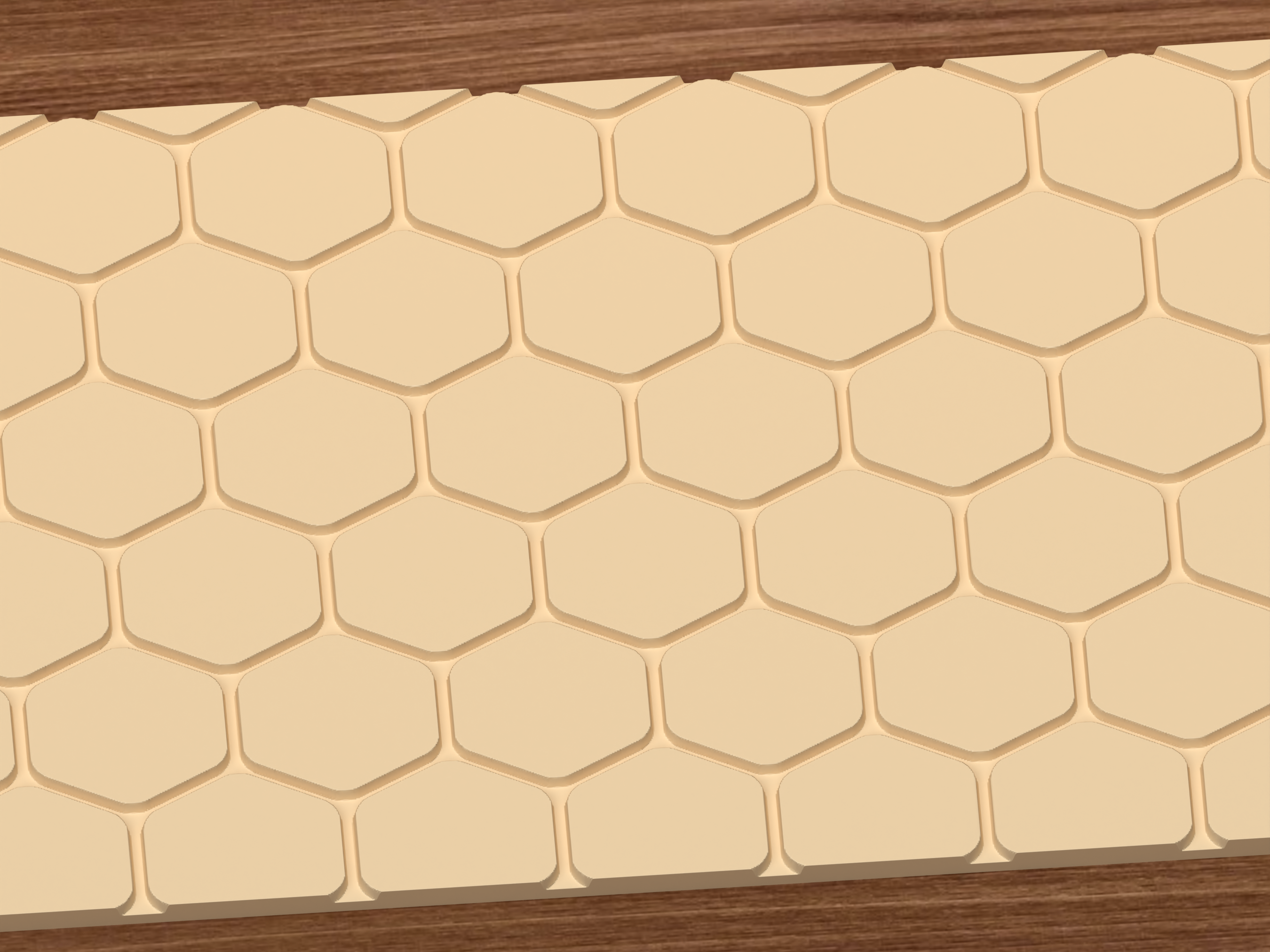 Honeycomb Hexagon Textured Roller STL File - 03 close detail deboss