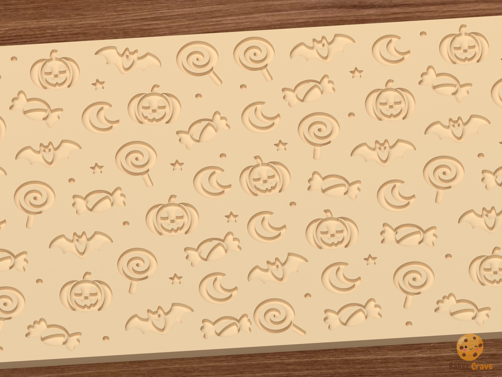 Haunted Lollipop Swirl Textured Roller STL File - 03 close detail deboss