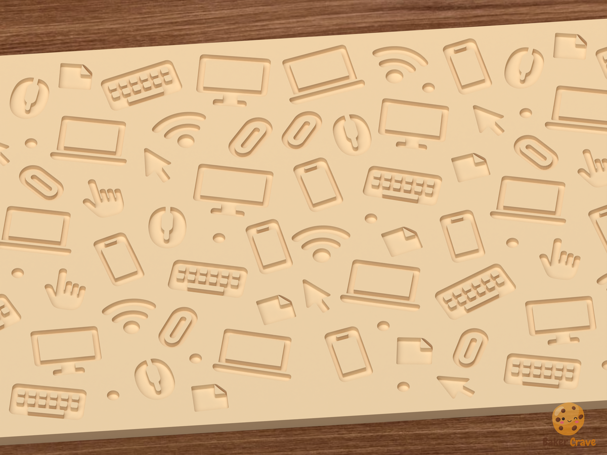 Computer Tech Office Textured Roller