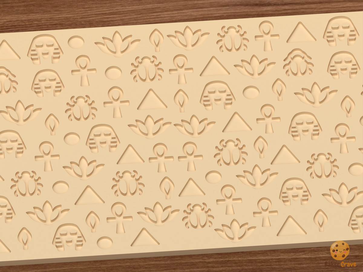 Ancient Egyptian Symbols Textured Roller