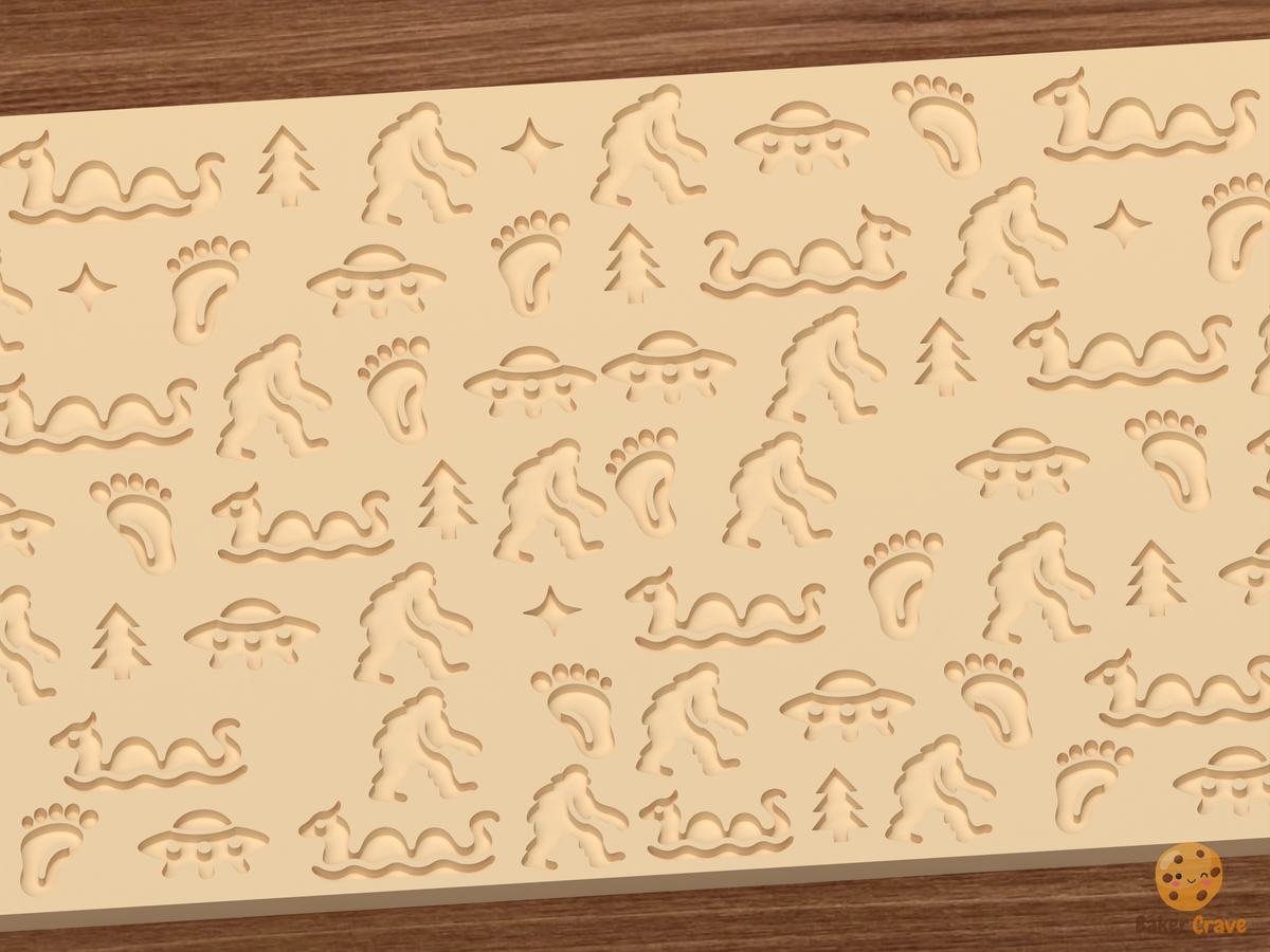 Bigfoot Cryptid Trail Textured Roller STL File