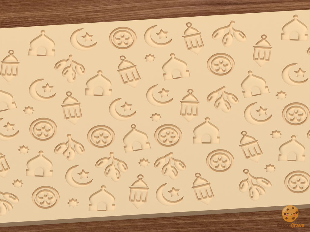 Ramadan Eid Textured Roller STL File