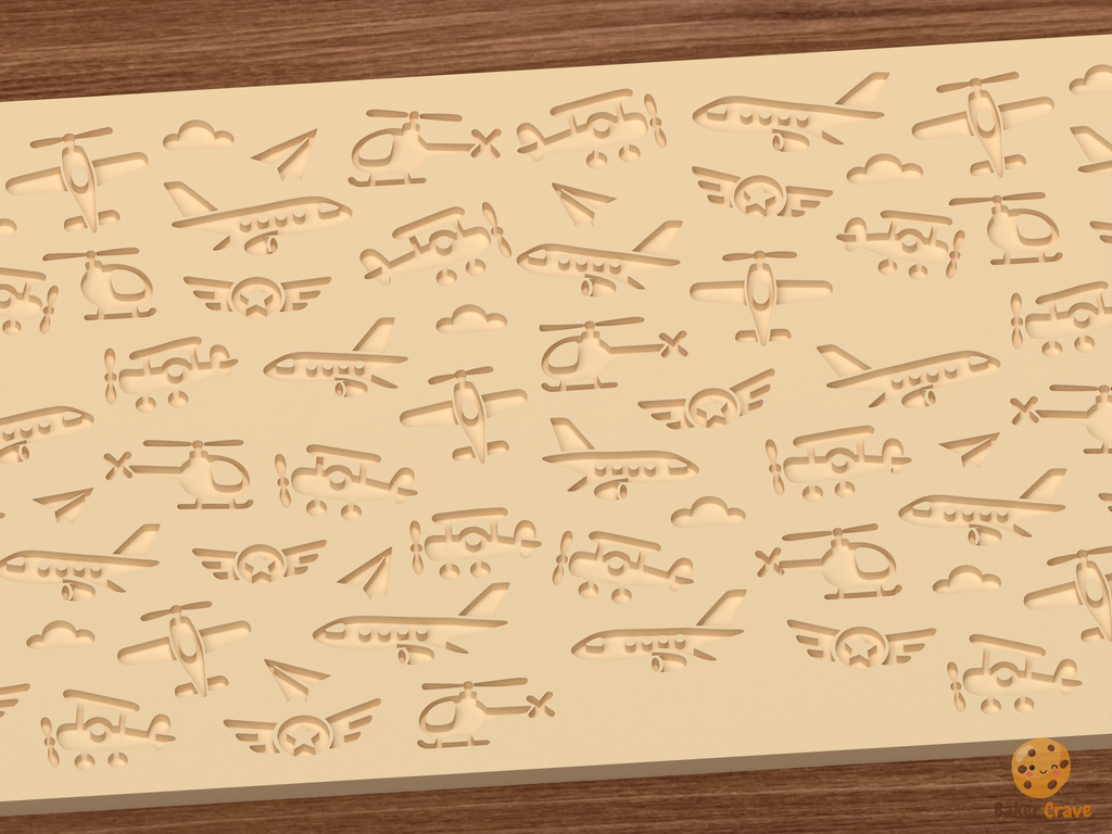 Aviation Airplanes Textured Roller STL File